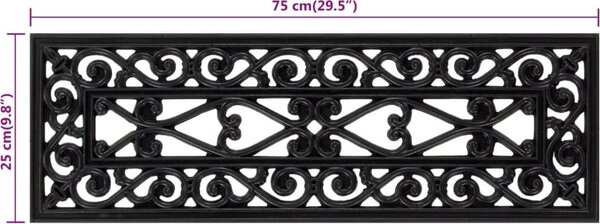 VidaXL Nášlapy na schody 5 ks 25 x 75 cm guma [155628]