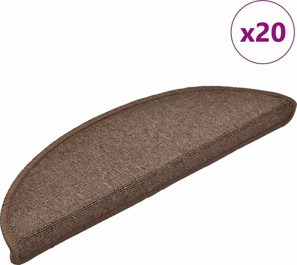 VidaXL Samolepicí schodové rohože 20 ks 56 x 17 x 3 cm [3365785] Barva: Tmavě šedá