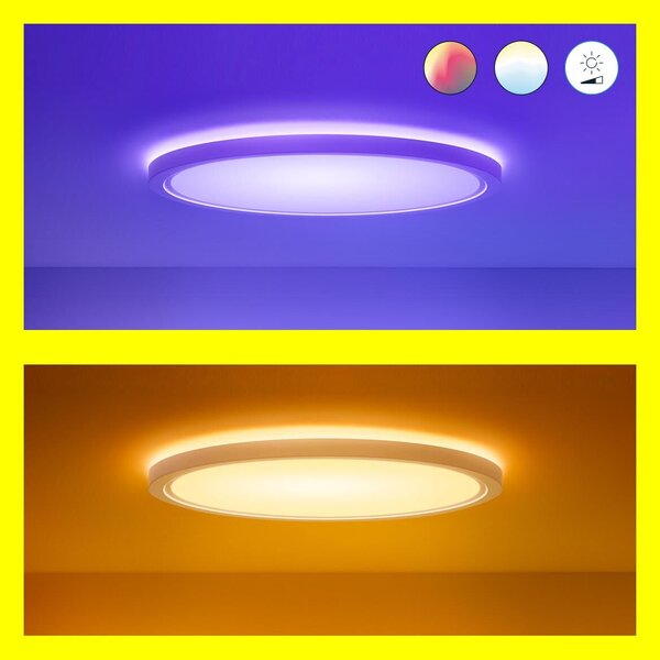 WiZ SuperSlim přisazené LED svítidlo 32W 3750lm 2700-6500K RGB IP20 54cm, bílé