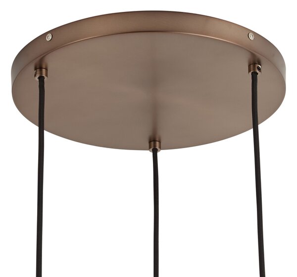 Designové závěsné svítidlo tmavě bronzové se 3 světly - Ard