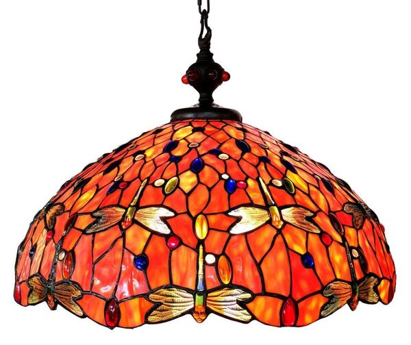 Clayre eff Závěsná lampa Tiffany Dragonfly