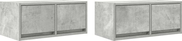 VidaXL TV skříňky 2 ks 60x31x25,5 cm Dřevěné konstrukce [861495] Barva: Betonová šedá