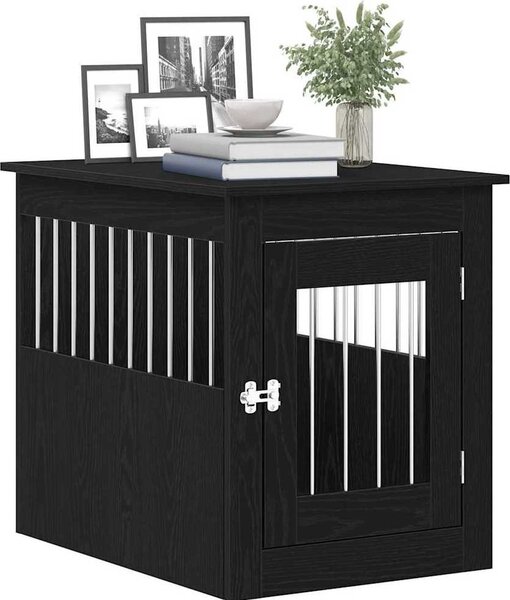 VidaXL Psí bouda a koncový stolek 55x75x65 cm kompozit [862175] Barva: Černý dub