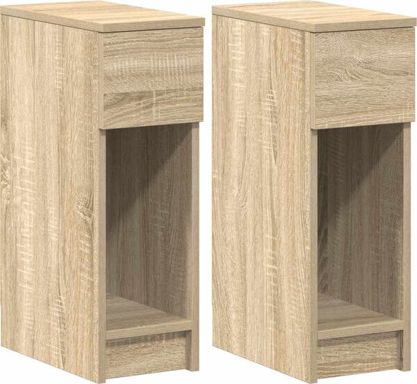 VidaXL Noční stolky se zásuvkou 2 ks 20x36x60 cm [858700] Barva: Bílá