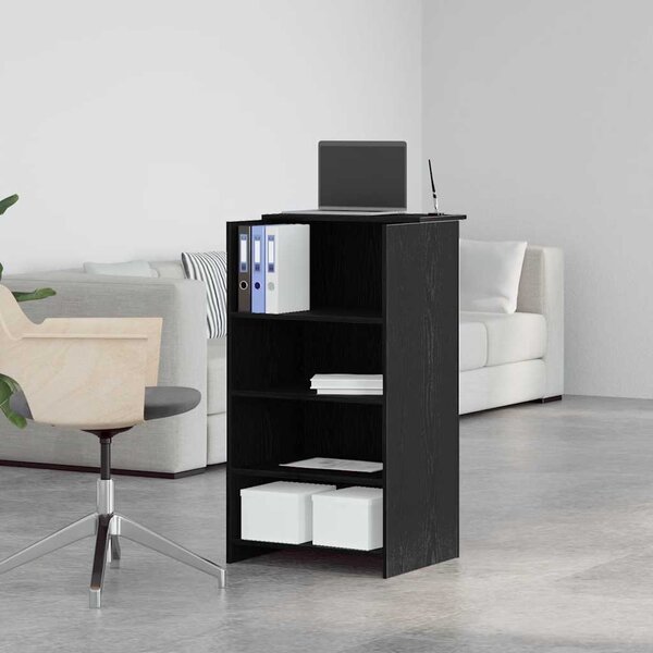 VidaXL Recepční stůl 55x50x103,5 cm kompozitní dřevo [859015] Barva: Černá