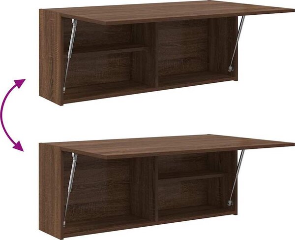 VidaXL Koupelnová nástěnná skříňka 100x25x40 cm kompozitní dřevo [860109] Barva: Betonová šedá