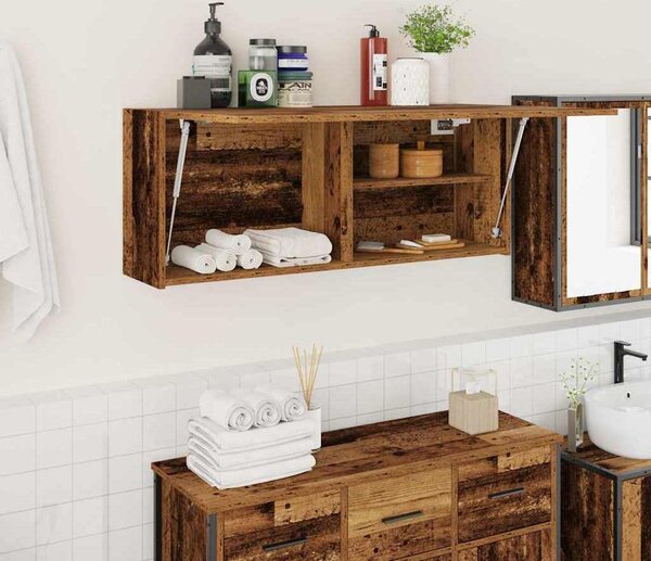 VidaXL Koupelnová nástěnná skříňka 100x25x40 cm kompozitní dřevo [860109] Barva: Betonová šedá