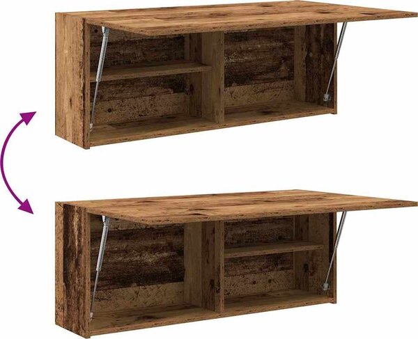 VidaXL Koupelnová nástěnná skříňka 100x25x40 cm kompozitní dřevo [860109] Barva: Betonová šedá