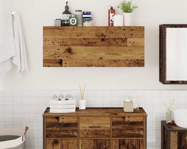 VidaXL Koupelnová nástěnná skříňka 100x25x40 cm kompozitní dřevo [860109] Barva: Betonová šedá