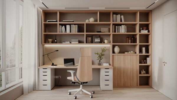 Kancelářské křeslo Moon Wood HD White