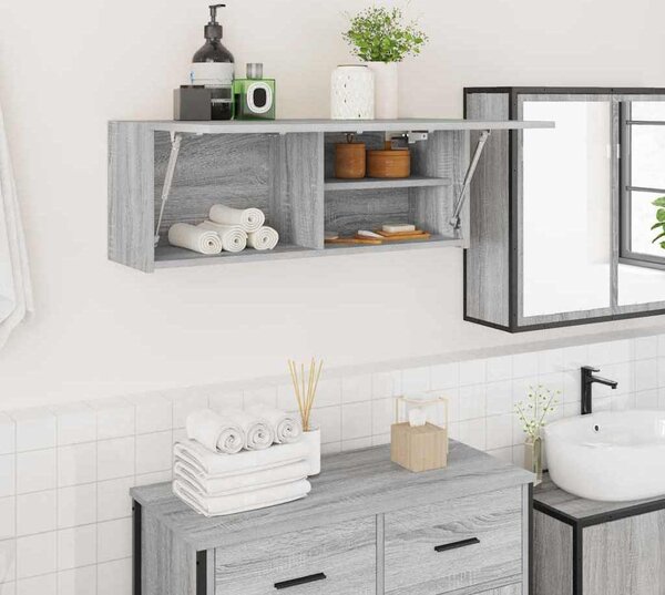 VidaXL Koupelnová nástěnná skříňka 80 x 25 x 30 cm kompozit [860079] Barva: Bílá