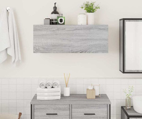 VidaXL Koupelnová nástěnná skříňka 80 x 25 x 30 cm kompozit [860079] Barva: Bílá