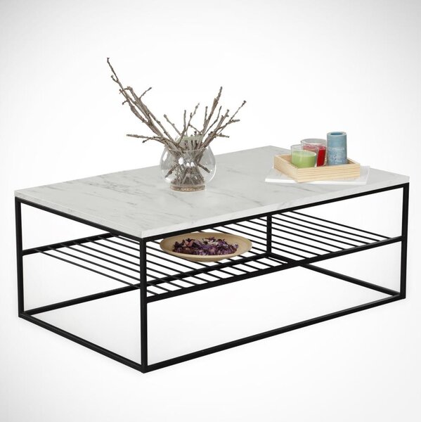 Konferenční stolek ETNA 95x55 cm šedá/černá