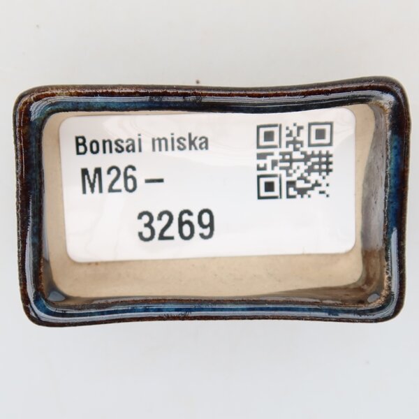 E-bonsai Keramická bonsai miska 5 x 3 x 2 cm modrá