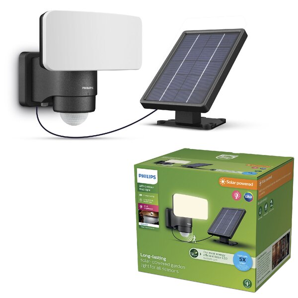 Tylus UltraEfficient Security solární LED reflektor se senzorem 6W 1000/50lm 3000K IP44, černý