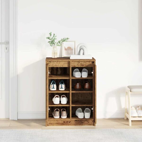 VidaXL Botník 57x34x76 cm kompozitní dřevo [861868] Barva: kouřový dub