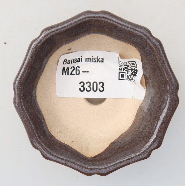 E-bonsai Keramická bonsai miska 6 x 6 x 2,5 cm šedá