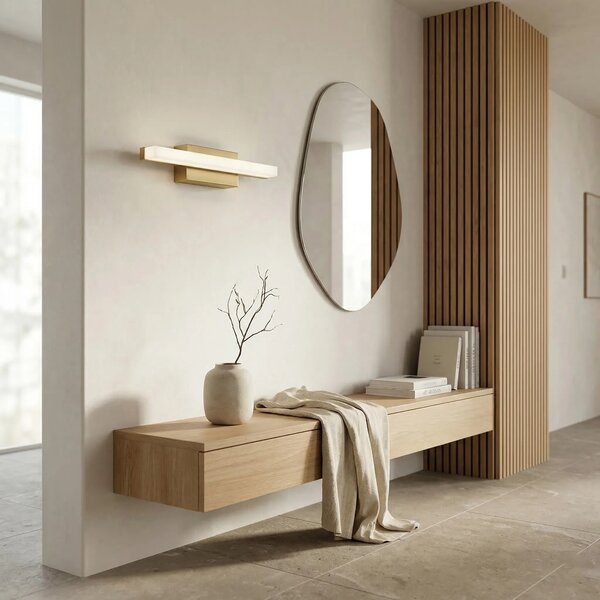 Toolight Nástěnné LED osvětlení 42CM APP1851-1W kartáčovaná zlatá