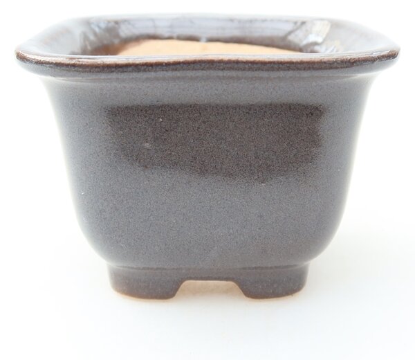 E-bonsai Keramická bonsai miska 6,5 x 6,5 x 5 cm šedá