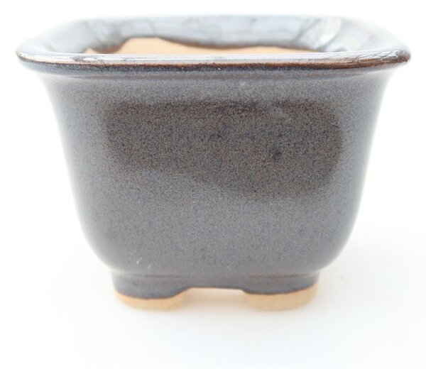 E-bonsai Keramická bonsai miska 6,5 x 6,5 x 5 cm šedá