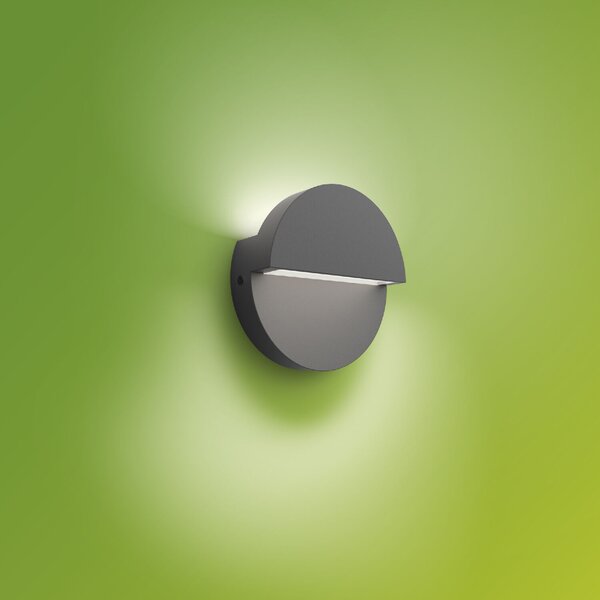 Valor UltraEfficient venkovní nástěnné LED svítidlo 4,3W 800lm 2700K IP44, antracitové