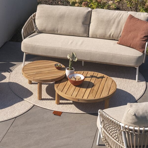 4Seasons Outdoor designové zahradní konferenční stoly Finn Round Coffe Table (průměr 60 cm)