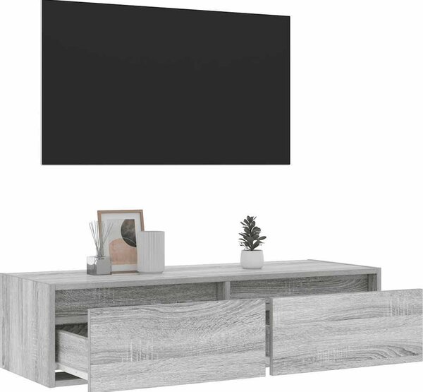 VidaXL TV skříňka s LED osvětlením 100X35,5x25 cm [860241] Barva: Černý dub