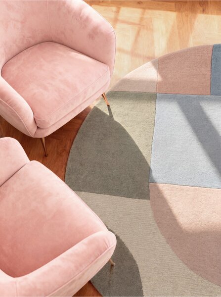 Koberec Ted Baker Westminster Piccadilly krémový / vícebarevný kruh