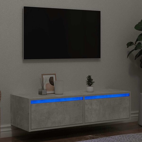 VidaXL TV skříňka s LED osvětlením 100X35,5x25 cm [860241] Barva: Černý dub