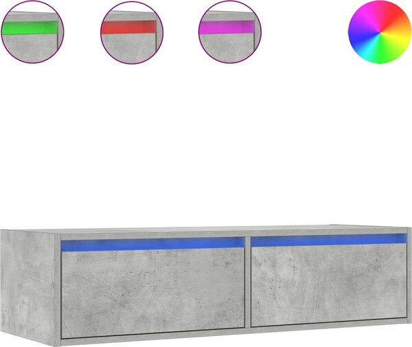 VidaXL TV skříňka s LED osvětlením 100X35,5x25 cm [860241] Barva: Černý dub