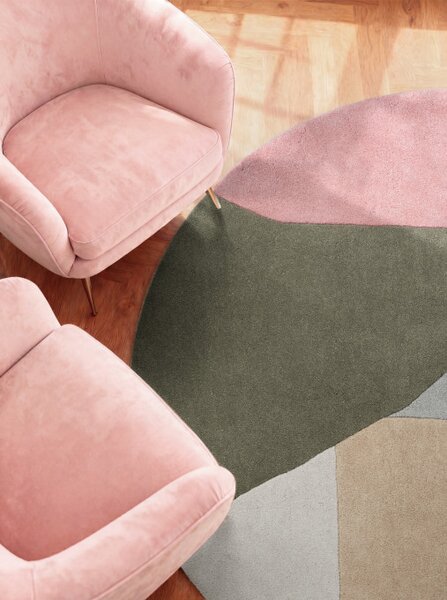 Koberec Ted Baker Westminster Curzon krémový / vícebarevný kruh