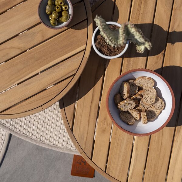 4Seasons Outdoor designové zahradní konferenční stoly Finn Round Coffe Table (průměr 60 cm)