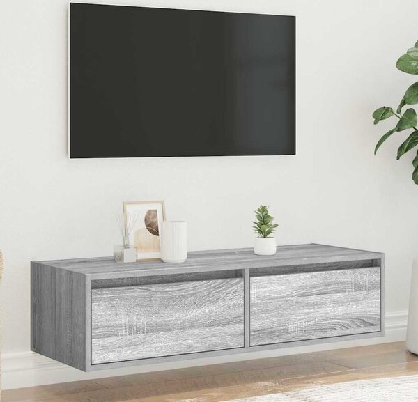 VidaXL TV skříňka s LED osvětlením 100X35,5x25 cm [860241] Barva: Černý dub