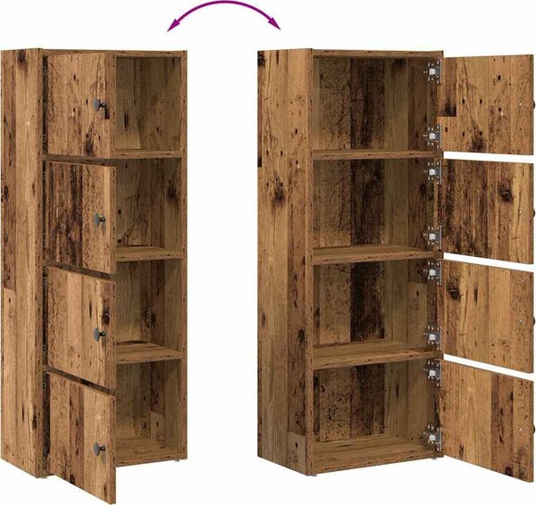 VidaXL Knihovna 40x24x102 cm kompozitní dřevo [860379] Barva: Bílá