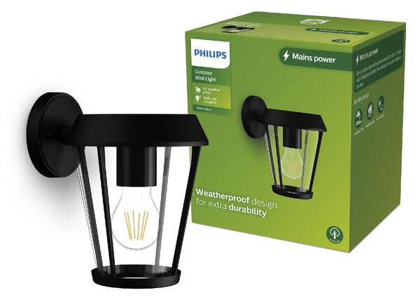 Sunera venkovní nástěné svítidlo E27 max. 1x25W bez zdroje IP44, černé