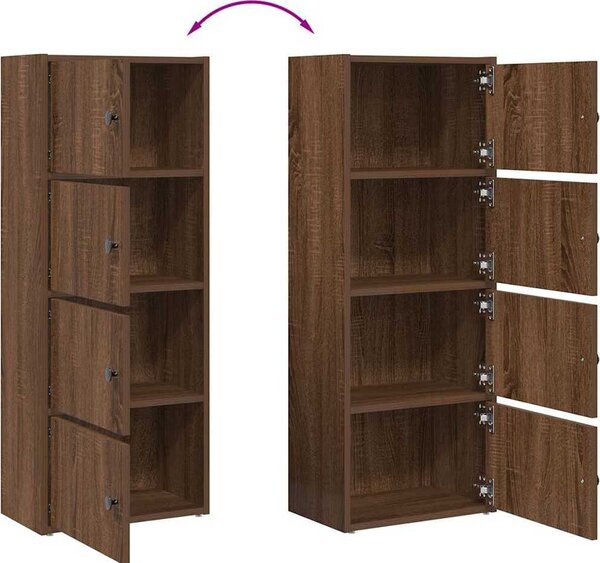 VidaXL Knihovna 40x24x102 cm kompozitní dřevo [860379] Barva: Bílá
