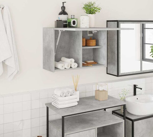 VidaXL Koupelnová nástěnná skříňka 60x25x40 cm kompozit [860070] Barva: šedá sonoma