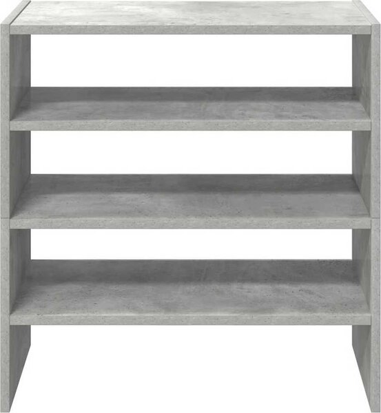 VidaXL Stojany na boty 2 ks stohovatelné dub 60x30x30,5 cm [858868] Barva: Betonová šedá