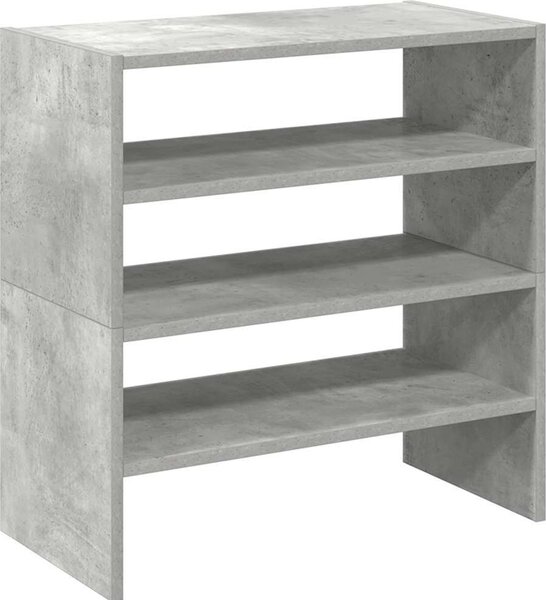 VidaXL Stojany na boty 2 ks stohovatelné dub 60x30x30,5 cm [858868] Barva: Betonová šedá