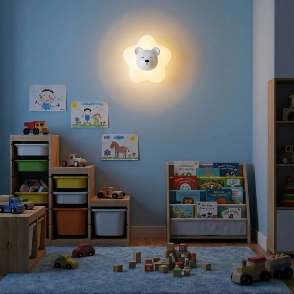 Toolight Nástěnné svítidlo Medvídek LED G181-W bílé