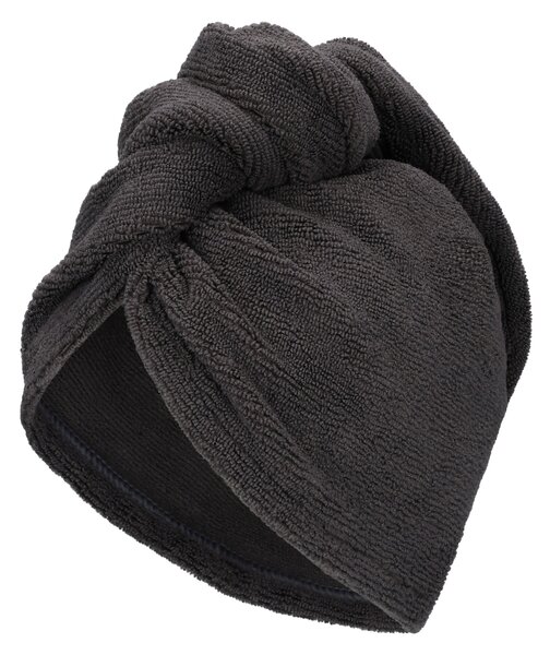 Livarno home Ručníkový turban na vlasy (tmavě šedá) (100398760001)
