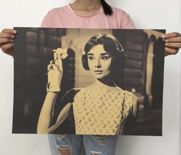 Tie Ler Plakát Audrey Hepburn 51,5x36cm Vintage č.81