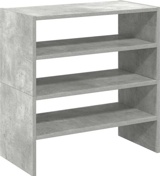 VidaXL Stojany na boty 2 ks stohovatelné dub 60x30x30,5 cm [858868] Barva: Betonová šedá