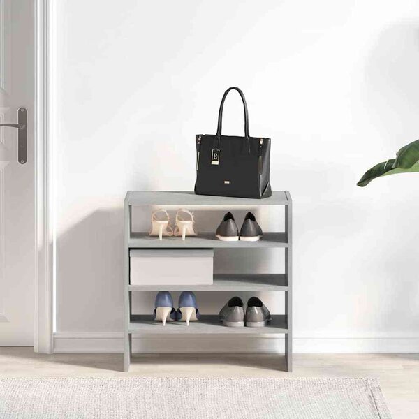 VidaXL Stojany na boty 2 ks stohovatelné dub 60x30x30,5 cm [858868] Barva: Betonová šedá