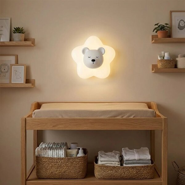 Toolight Nástěnné svítidlo Medvídek LED G181-W bílé