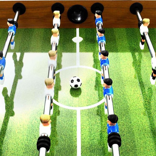 VidaXL Stolní fotbal ocel 60 kg 140 x 74,5 x 87,5 cm [91438] Barva: Hnědá