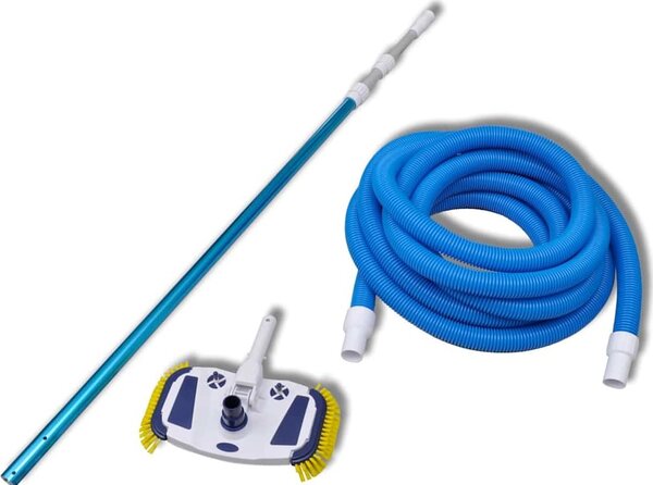 VidaXL Bazénový vysavač set teleskopická tyč a hadice [90506]