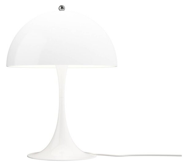 Louis Poulsen stolní lampa Panthella 320, bílá, Ø 32 cm, E14, Bílá / opál, Obývací pokoj / jídelna, Plast, Moderní