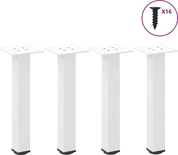 VidaXL Nohy konferenčního stolku 4 ks ocel 42-44 cm ocel [4012454] Barva: Bílá