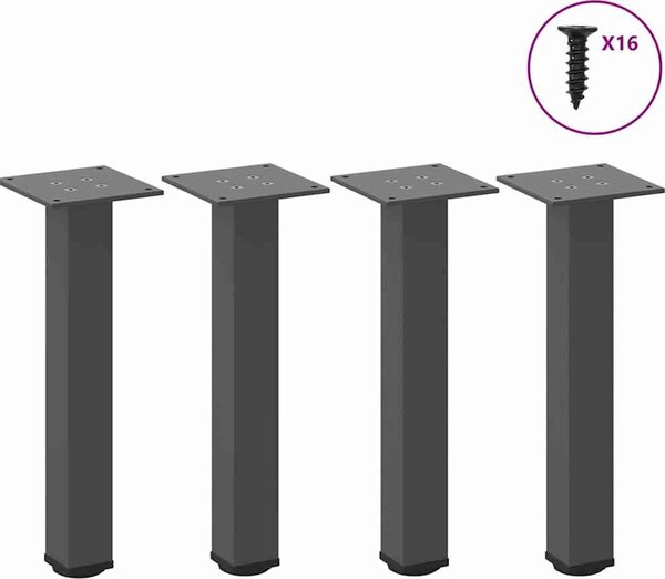 VidaXL Nohy konferenčního stolku 4 ks ocel 42-44 cm ocel [4012454] Barva: Bílá